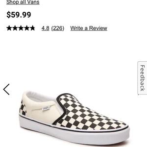 Men’s checkered vans size 12. Brand new, never worn.
